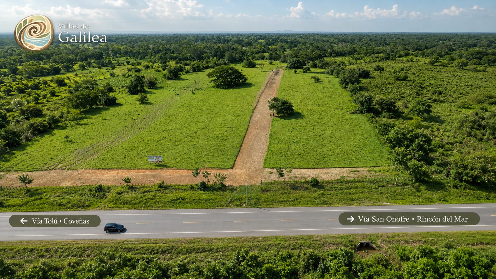 Entorno, acceso y ubicación de Villas de Galilea